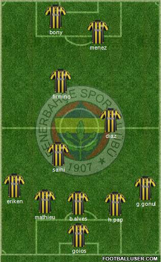 Fenerbahçe SK Formation 2016