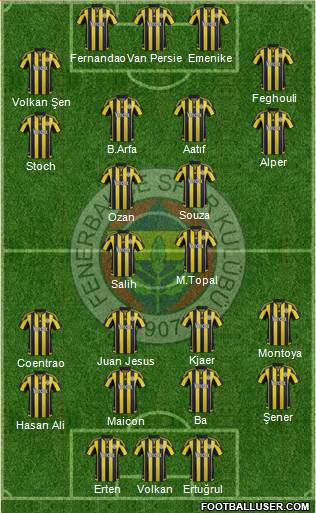 Fenerbahçe SK Formation 2016