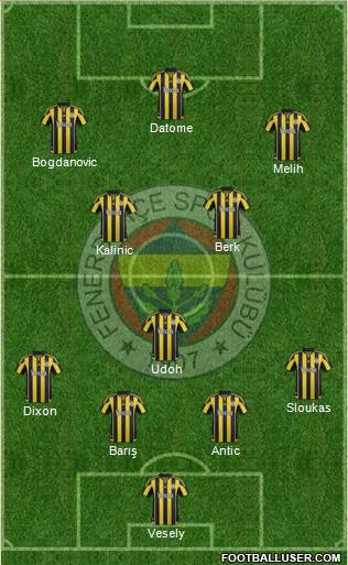 Fenerbahçe SK Formation 2016