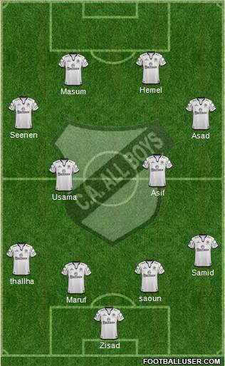 All Boys Formation 2016