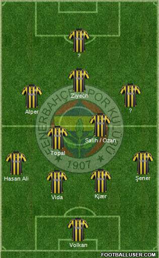 Fenerbahçe SK Formation 2016