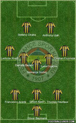 Fenerbahçe SK Formation 2016