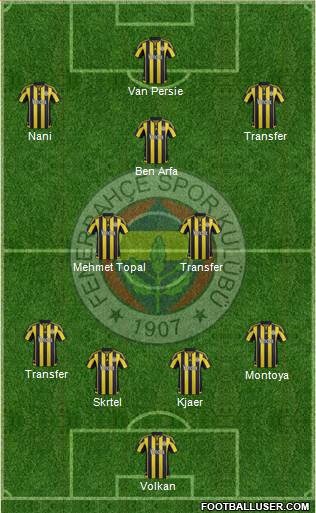 Fenerbahçe SK Formation 2016
