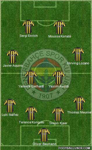 Fenerbahçe SK Formation 2016