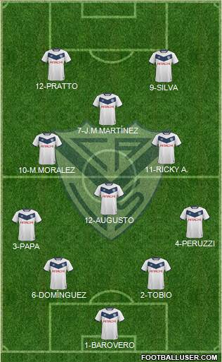 Vélez Sarsfield Formation 2016