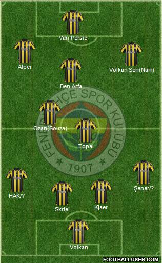 Fenerbahçe SK Formation 2016