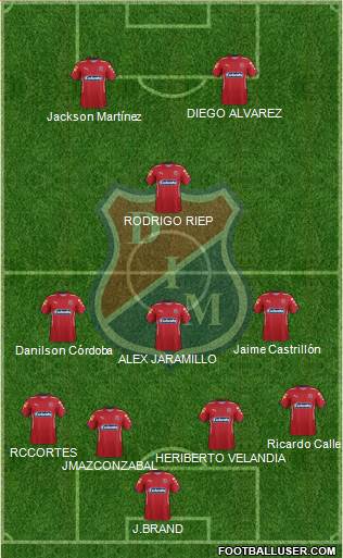 CD Independiente Medellín 4-2-3-1 football formation