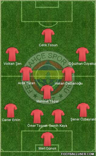Fenerbahçe SK Formation 2016
