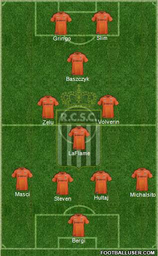 Sporting du Pays de Charleroi 3-4-3 football formation