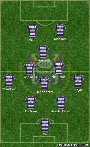 RSC Anderlecht Formation 2016