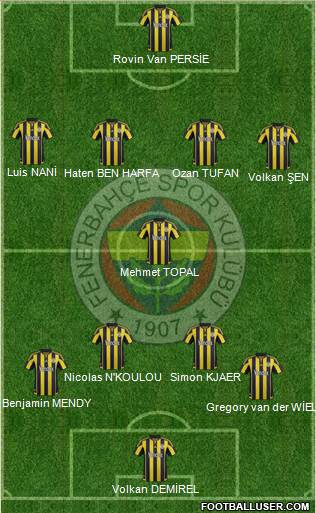 Fenerbahçe SK Formation 2016