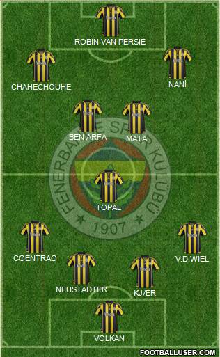 Fenerbahçe SK Formation 2016