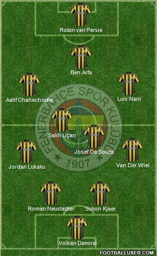 Fenerbahçe SK Formation 2016