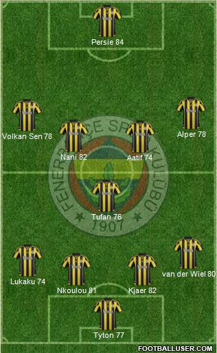 Fenerbahçe SK Formation 2016