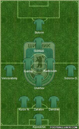 Shinnik Yaroslavl Formation 2016