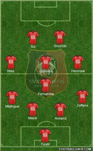Stade Rennais Football Club Formation 2016