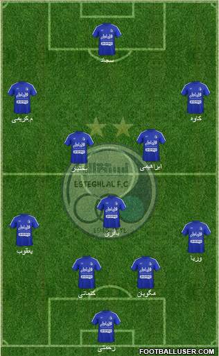 Esteghlal Tehran Formation 2016