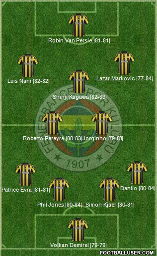 Fenerbahçe SK Formation 2016