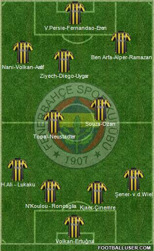 Fenerbahçe SK Formation 2016