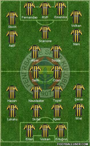 Fenerbahçe SK Formation 2016