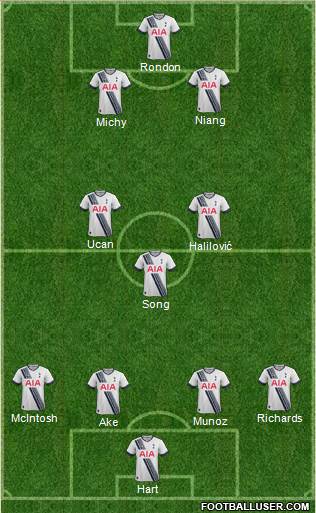 Tottenham Hotspur Formation 2016