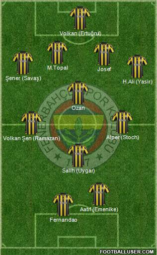 Fenerbahçe SK Formation 2016