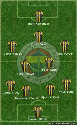 Fenerbahçe SK Formation 2016
