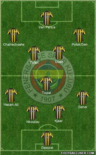 Fenerbahçe SK Formation 2016