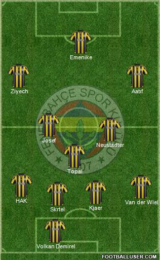Fenerbahçe SK Formation 2016