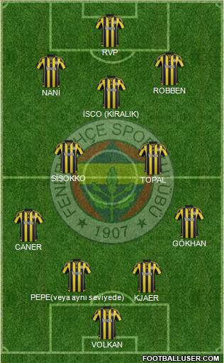 Fenerbahçe SK Formation 2016