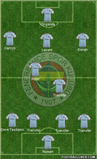 Fenerbahçe SK Formation 2016