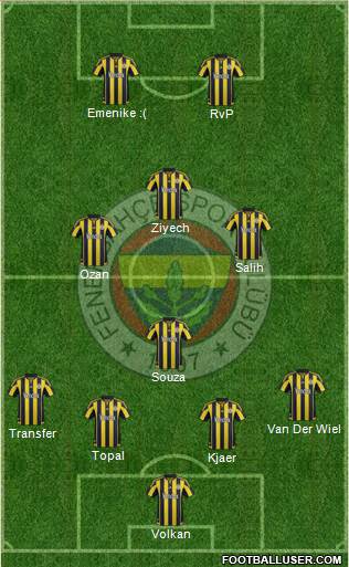 Fenerbahçe SK Formation 2016