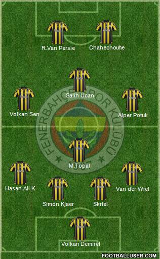 Fenerbahçe SK Formation 2016