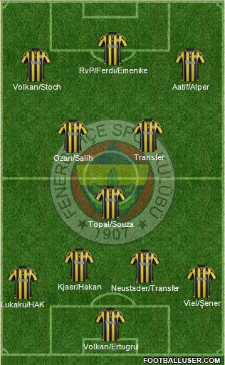 Fenerbahçe SK Formation 2016