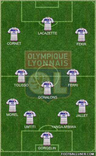 Olympique Lyonnais Formation 2016