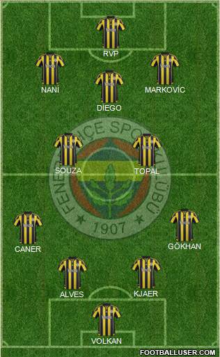 Fenerbahçe SK Formation 2016