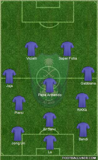 Al-Ahli (KSA) 3-4-1-2 football formation