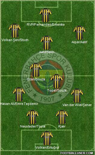 Fenerbahçe SK Formation 2016