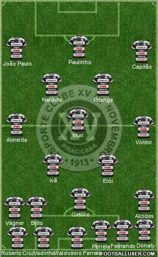 EC XV de Novembro Formation 2016