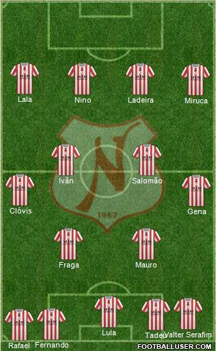 Náutico EC 4-2-4 football formation