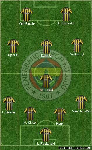 Fenerbahçe SK Formation 2016