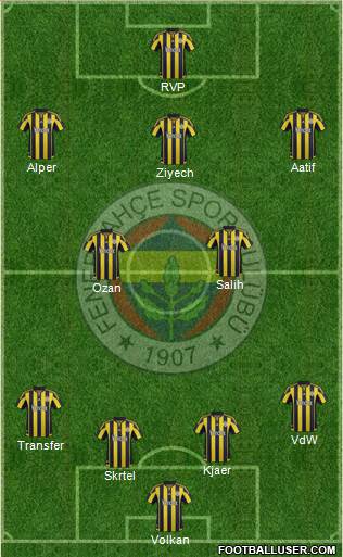 Fenerbahçe SK Formation 2016