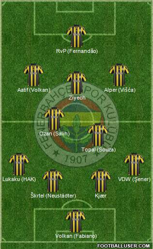 Fenerbahçe SK Formation 2016