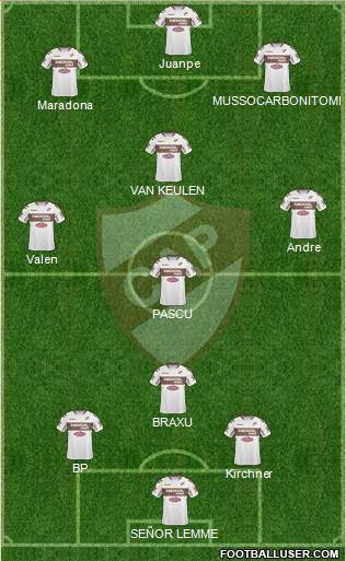 Platense football formation