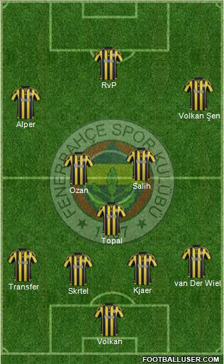 Fenerbahçe SK Formation 2016