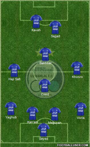 Esteghlal Tehran Formation 2016