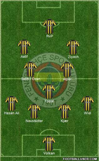 Fenerbahçe SK Formation 2016