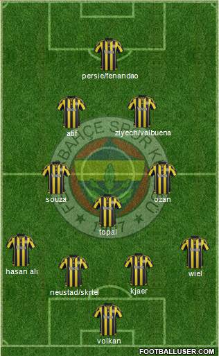 Fenerbahçe SK Formation 2016