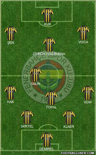 Fenerbahçe SK Formation 2016