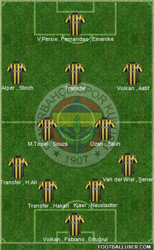 Fenerbahçe SK Formation 2016